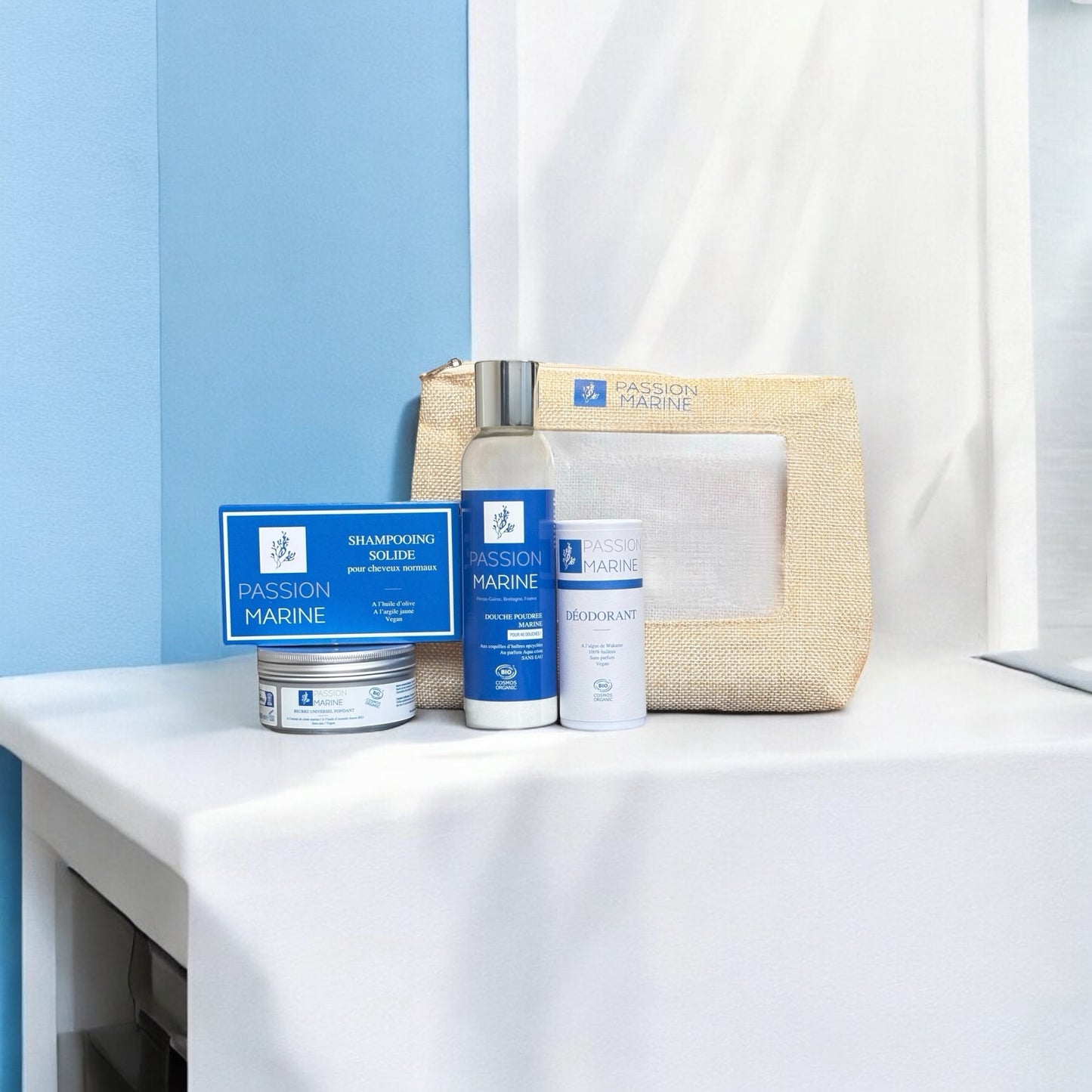 Coffret solide : Shampoing solide, beurre fondant, gel douche, déodorant solide