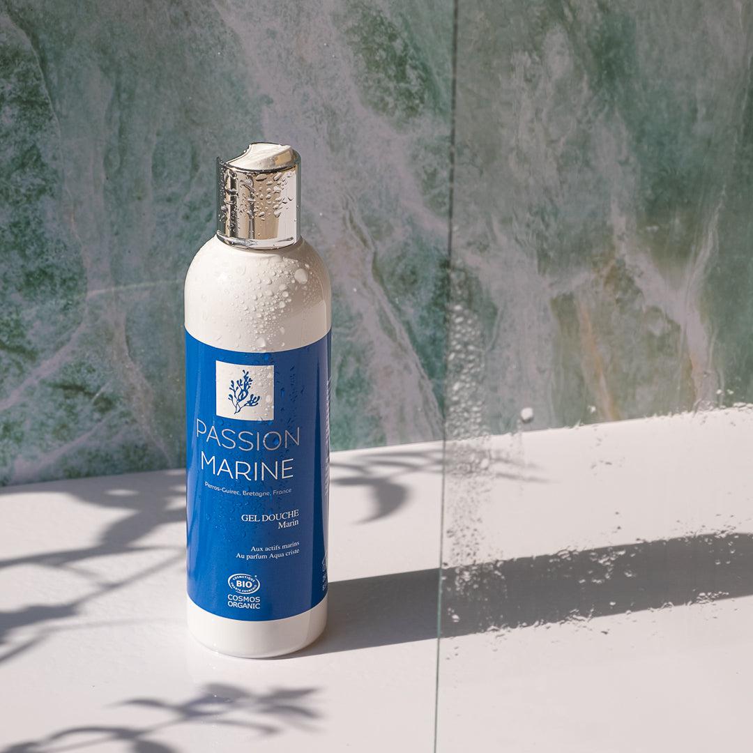 Gel douche marin au parfum aqua criste