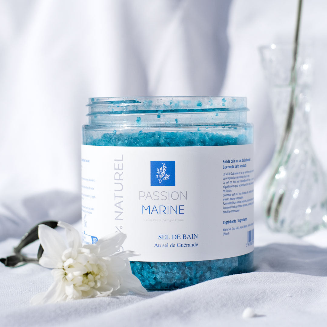 Blue bath salt with Guérande salt - 500g
