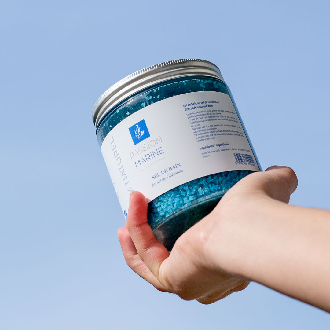 Blue bath salt with Guérande salt - 500g