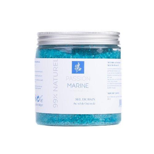 Sel de bain bleu au sel de Guérande - 500g