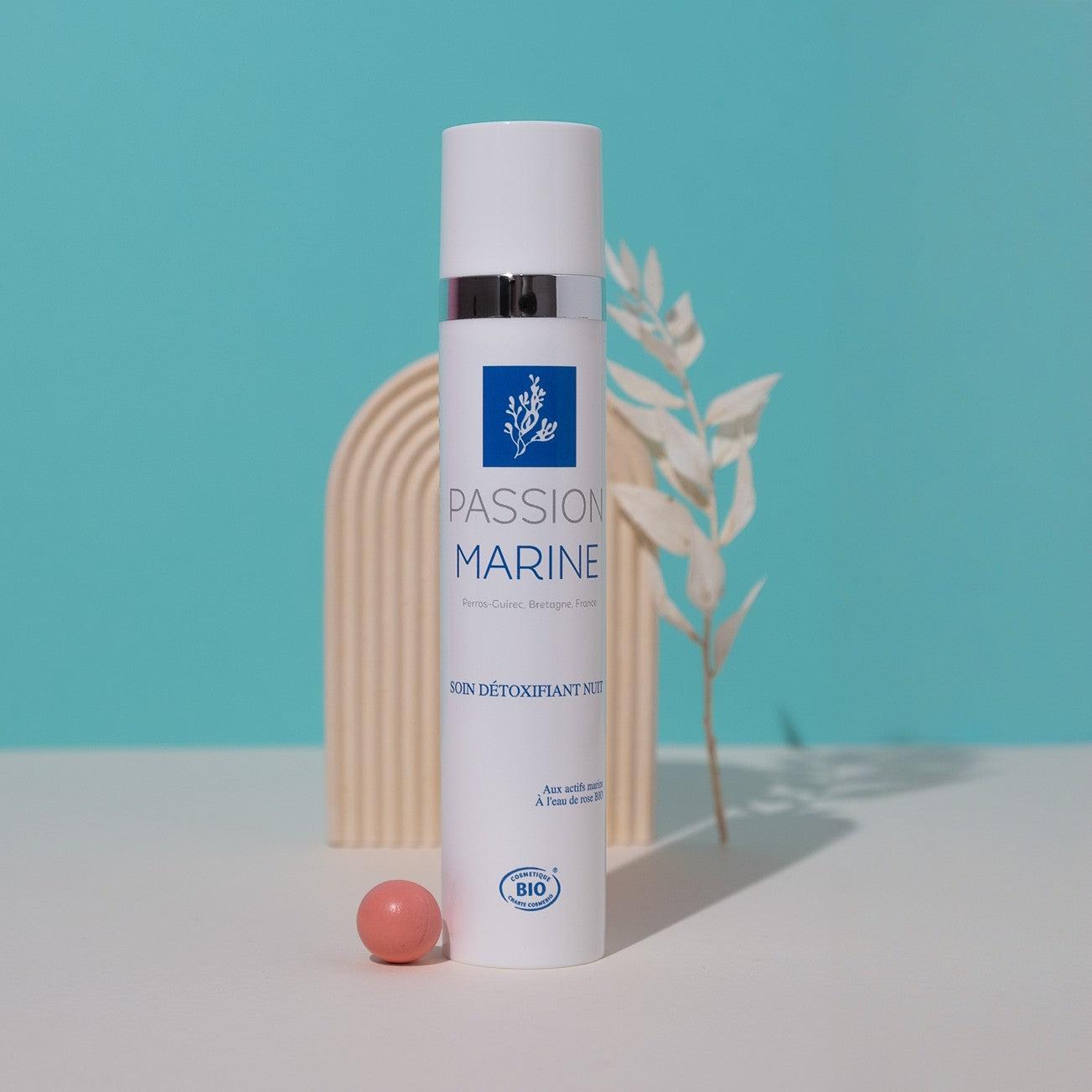 Crème détoxifiante nuit aux actifs marins et à l'eau rose - 50mL