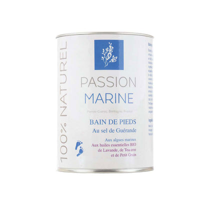 Boîte de bain de pieds Passion Marine au sel de Guérande.