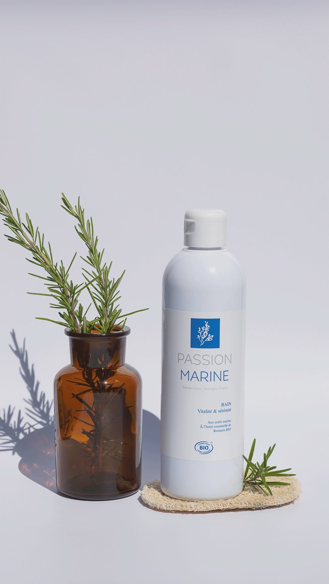 Bain vitalité et sérénité à l'huile essentielle de romarin bio - 500mL
