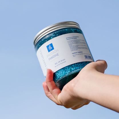 Blue bath salt with Guérande salt - 500g